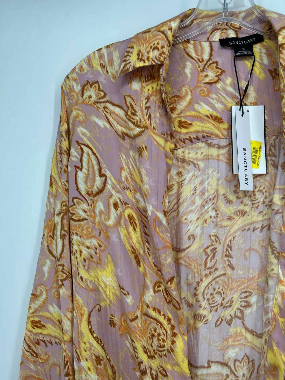 Sanctuary Size S Pink & yellow print NWT Long Sleeve