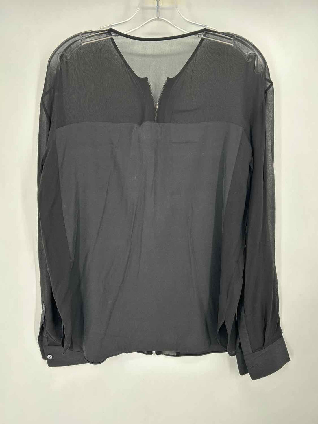 T Alexander Wang Size 2 Black Silk Long Sleeve