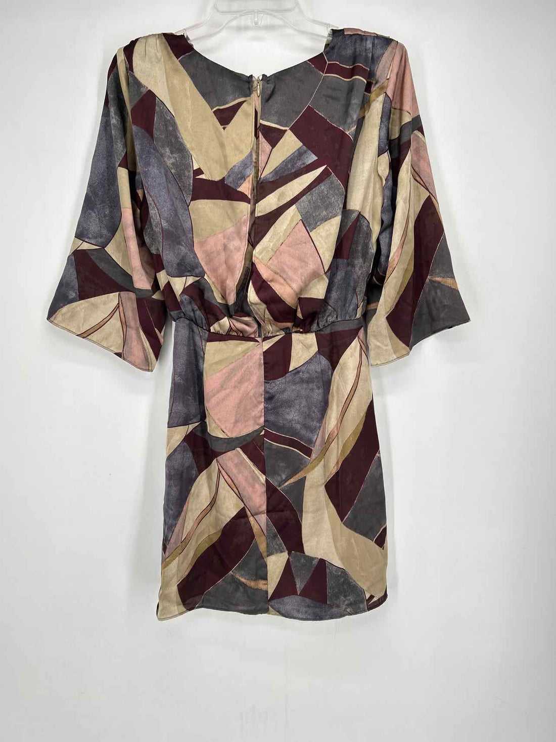 Dress Forum Size S Gray & Burgundy Print NWT Dress