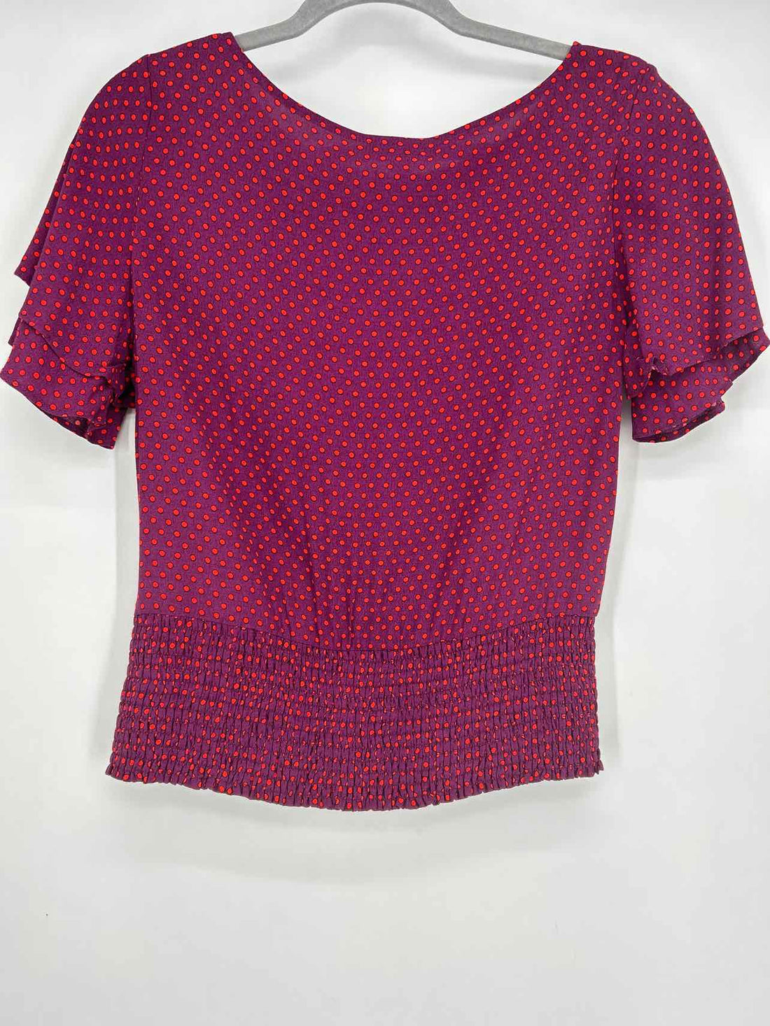 Ann Taylor Size SP Purple & Red Polkadot NWT Short Sleeve