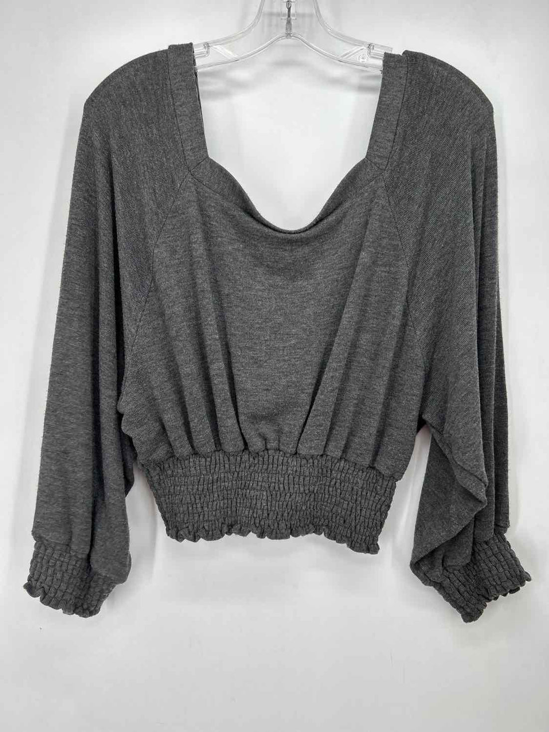 Free People Size L Gray Long Sleeve