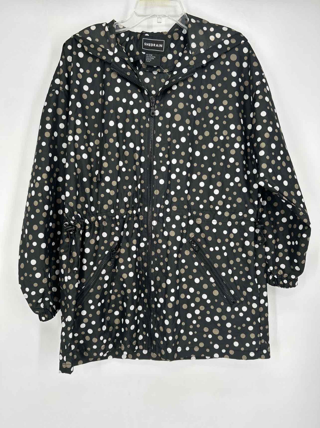Shedrain Size S/M Black Polkadot Jacket