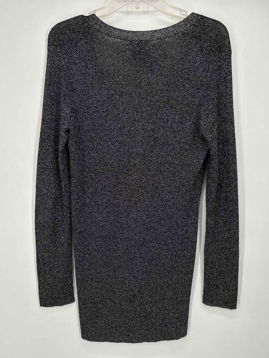 Brooks Brothers M Silver & Black Metallic Long Sleeve Holiday