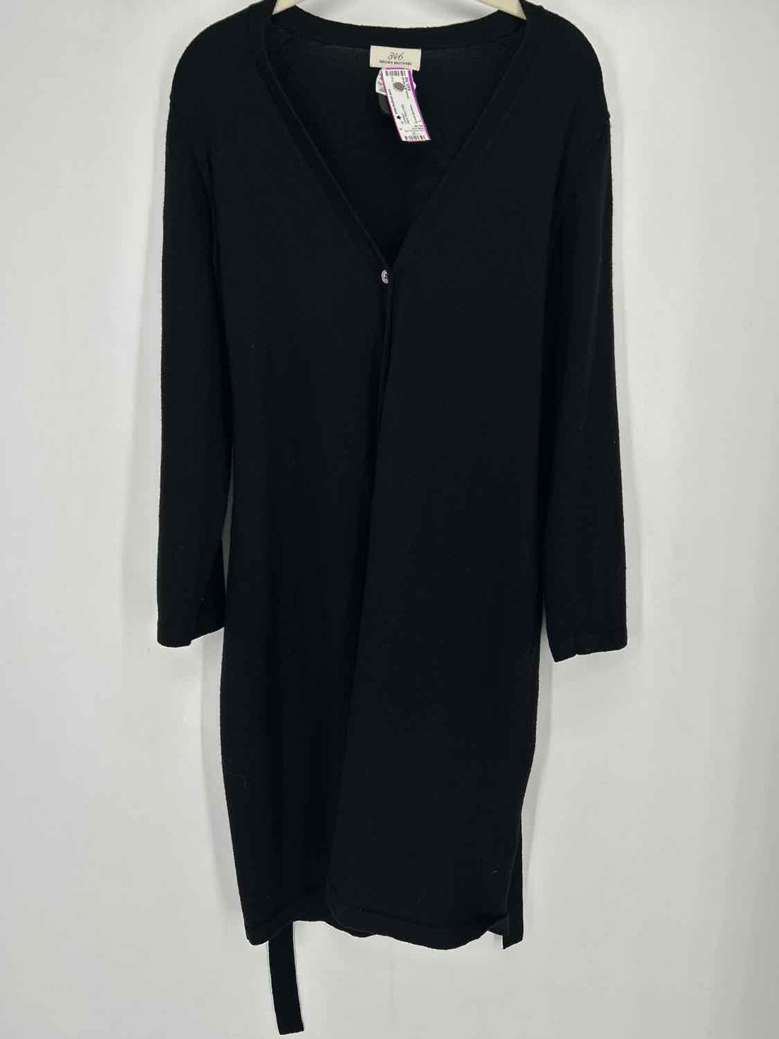 Brooks Brothers Size L Black Wool 100% Cardigan