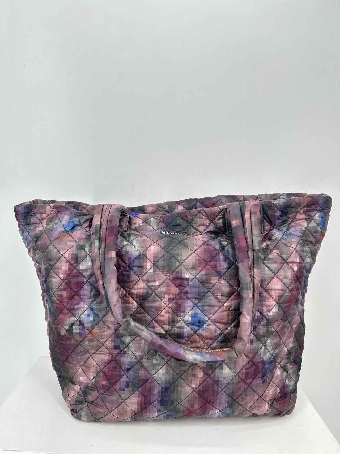 MZ Wallace Purple Pixel Quilted Nylon Tote
