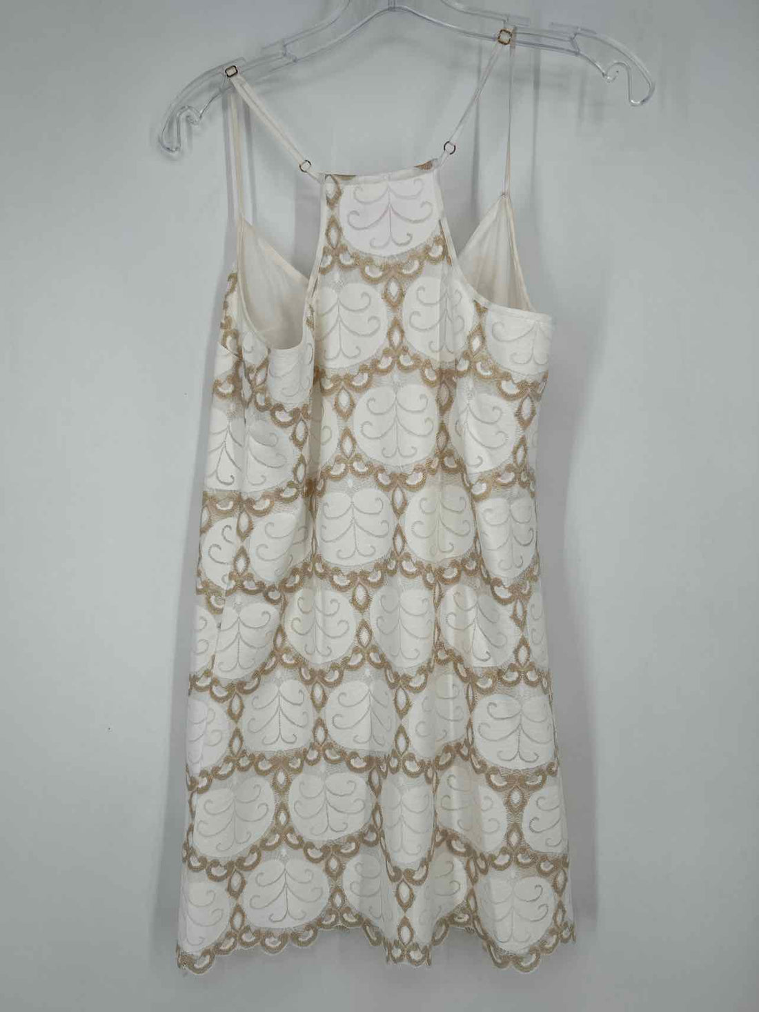 Lilly Pulitzer S White & Gold Sleeveless Lilly Pulitzer Dress
