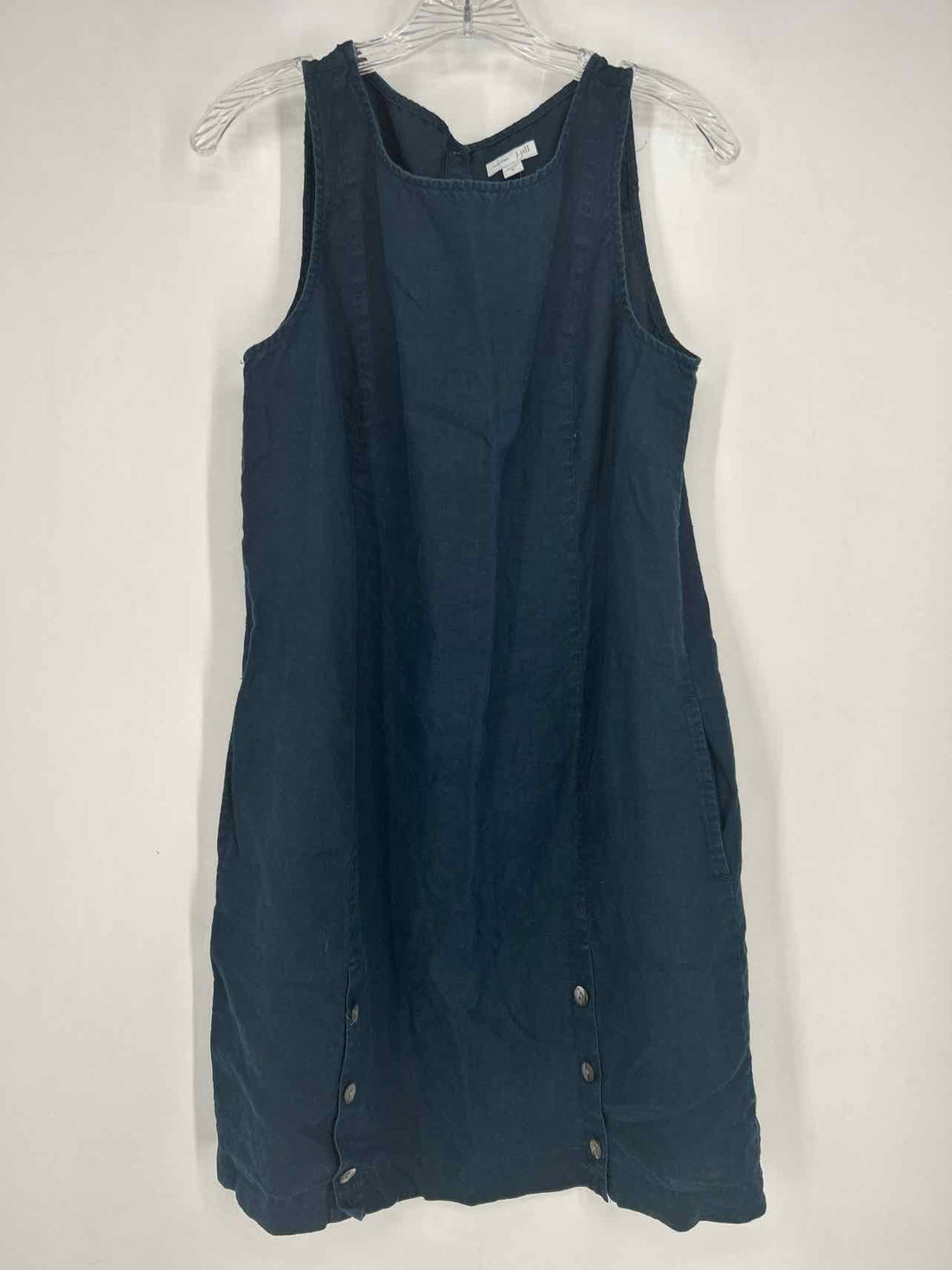 J Jill Love Linen Size M Navy Sleeveless Dress