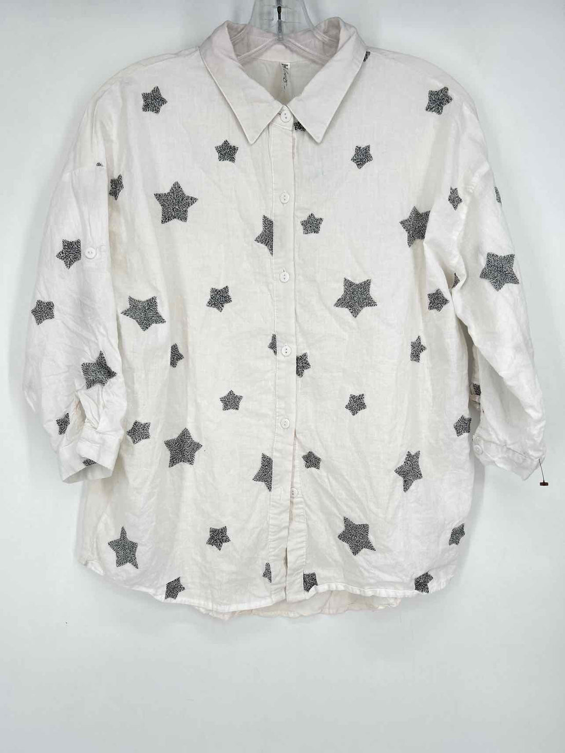 Lapis Size L White Stars Long Sleeve
