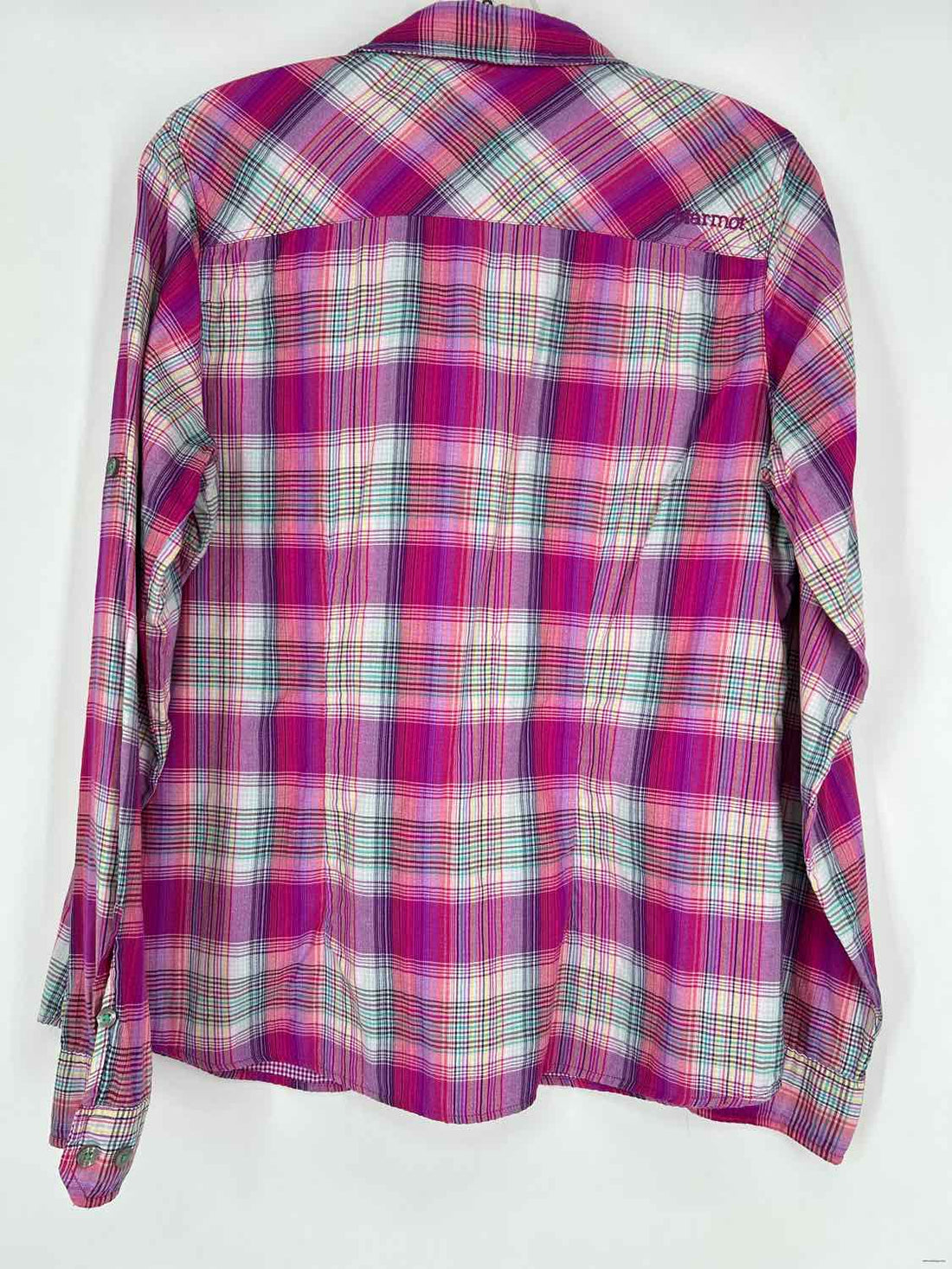 Marmot Size L Purple Plaid Long Sleeve