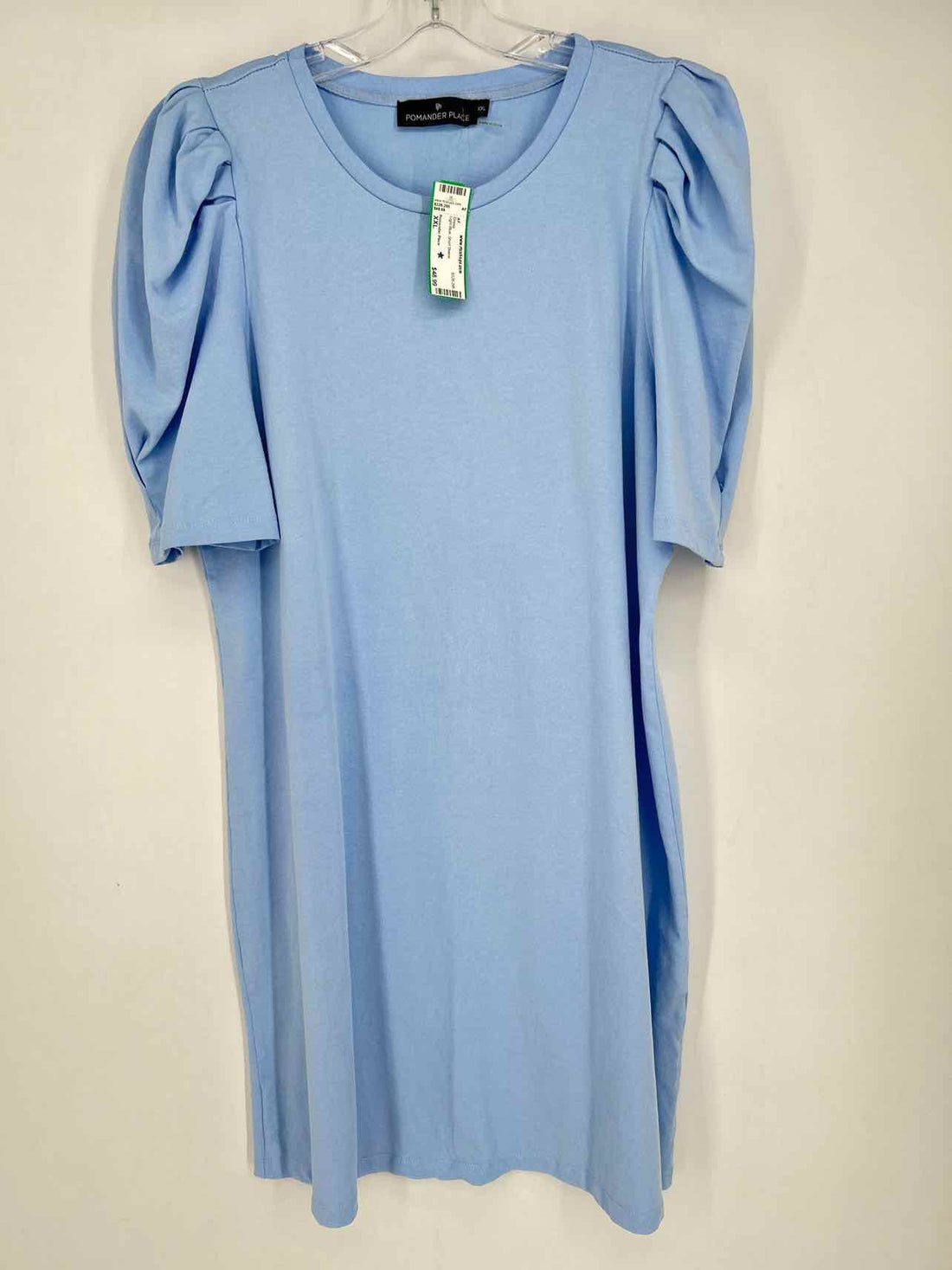Pomander Place Size XXL Light Blue Short Sleeve Dress