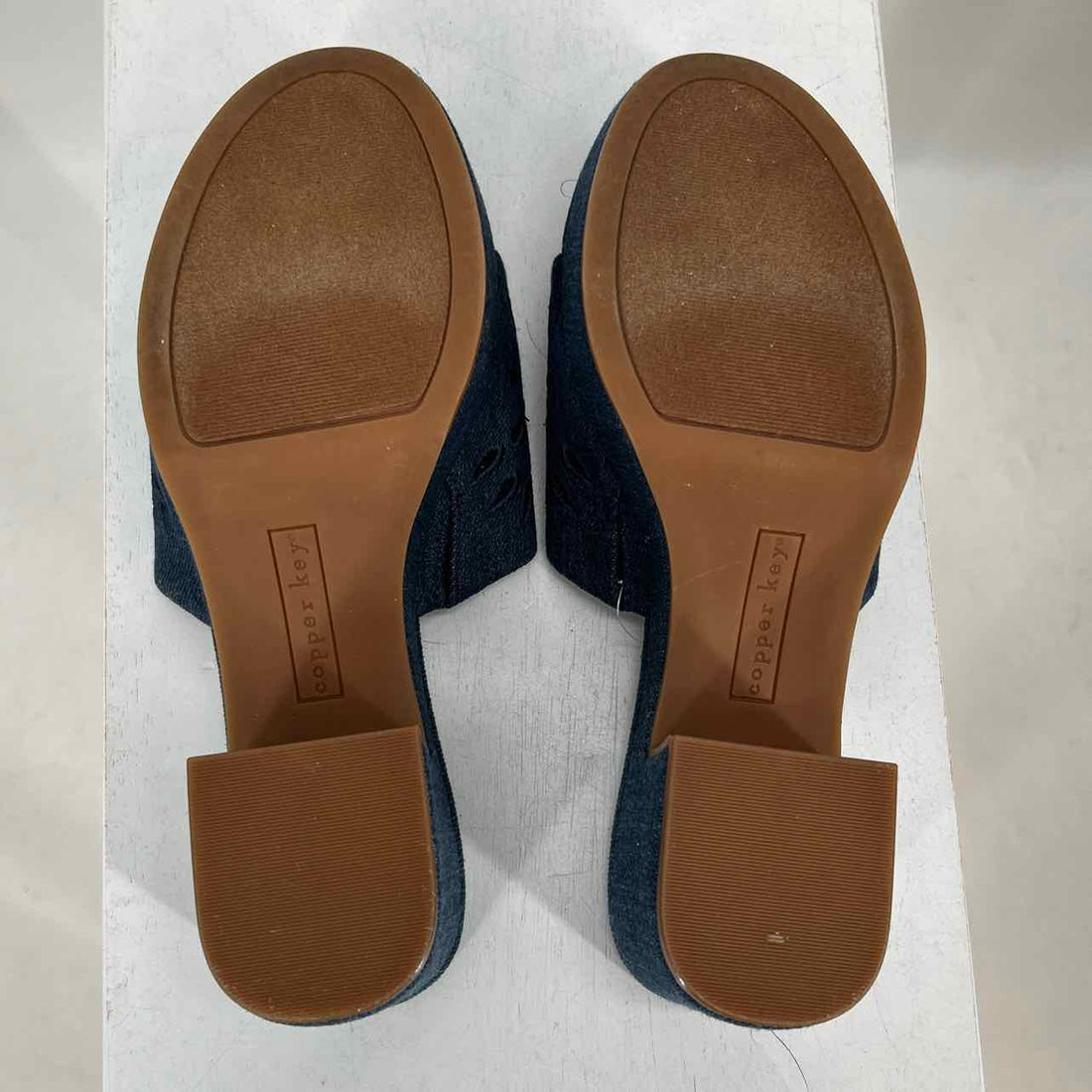 Copper Key Women Size 7 Denim Platforms