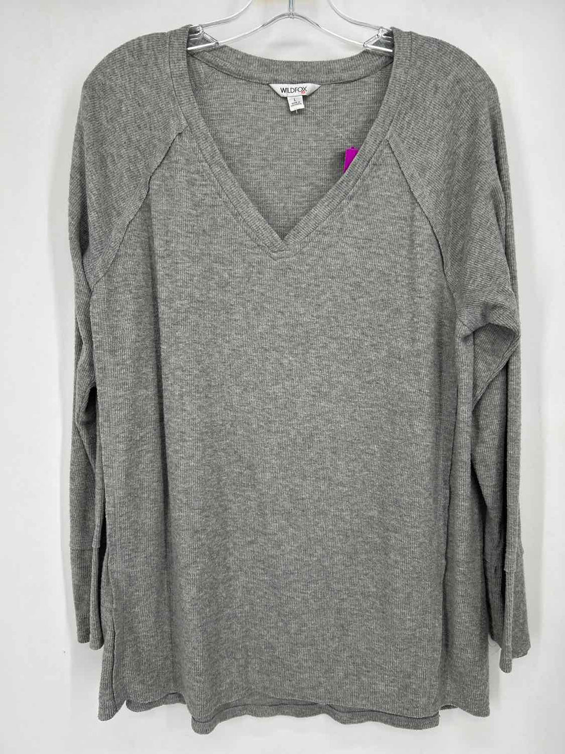 Wildfox Size L Gray Long Sleeve
