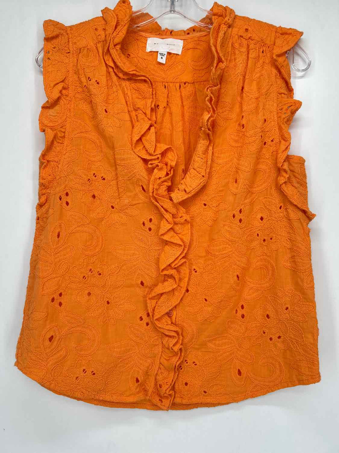 Dear John Size S Orange Eyelet Sleeveless