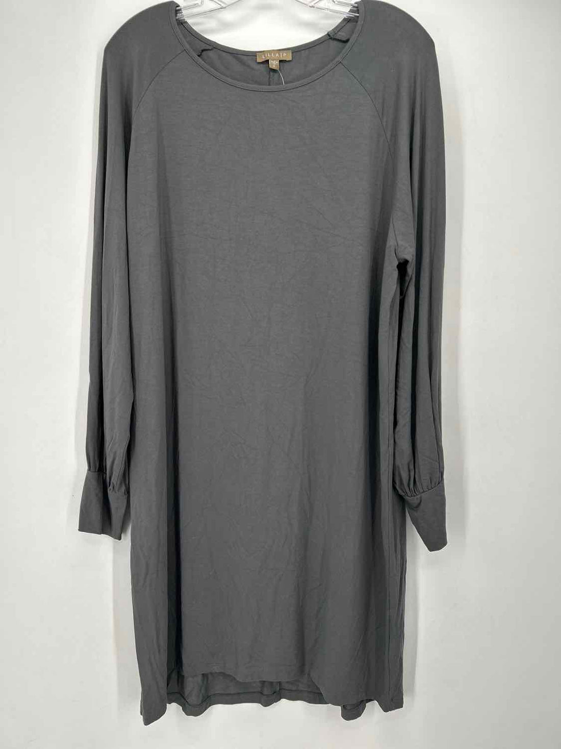 Lilla P Size L Gray Long Sleeve Dress