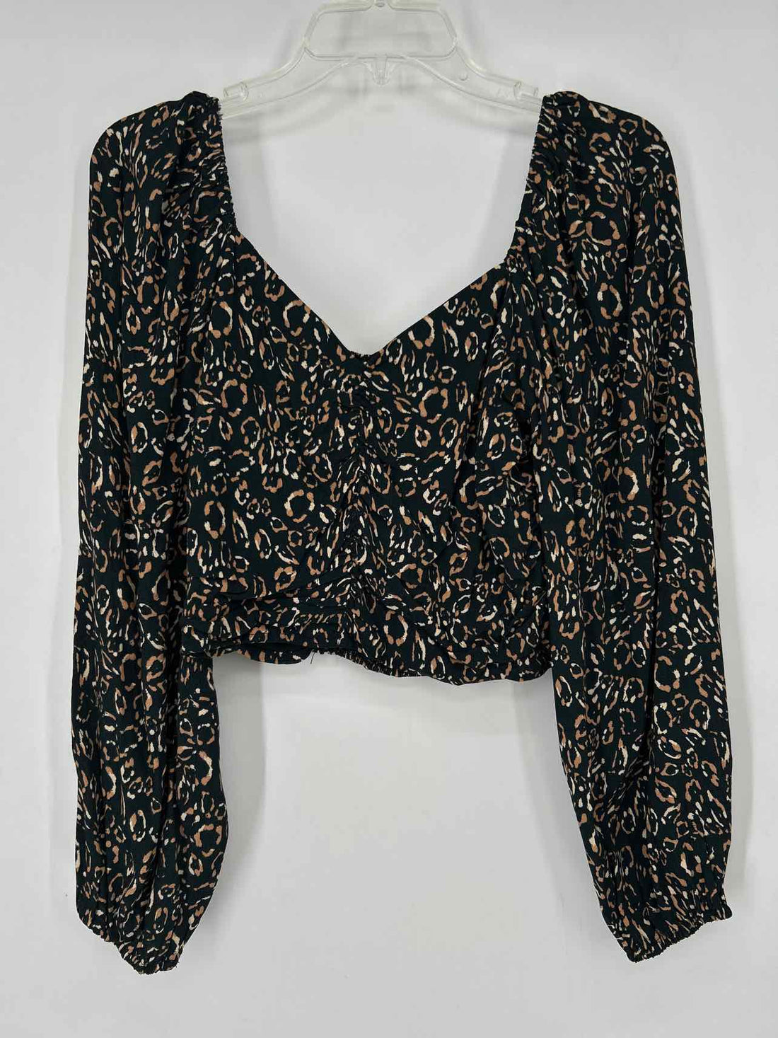 Sadie & Sage Size S Black Leopard Long Sleeve