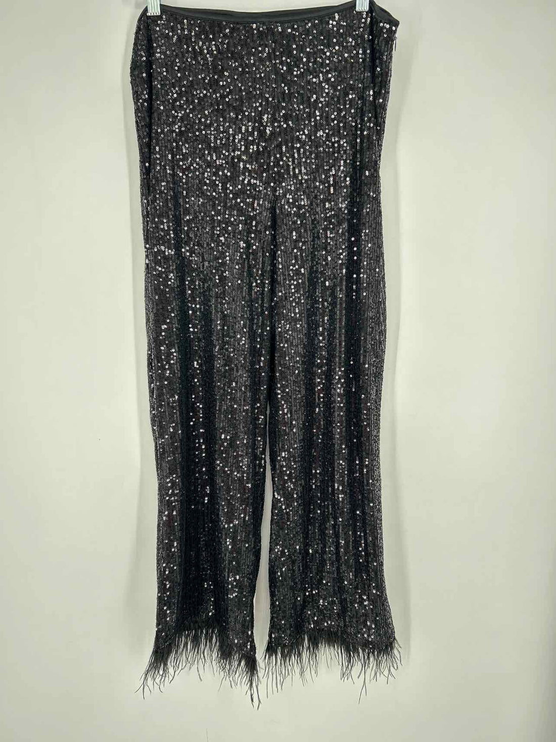 Nanette Lepore Size L Black Sequined Pants