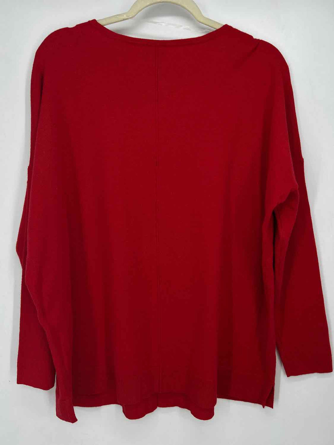Chicos Size 2(L) Red Pre Owned Long Sleeve
