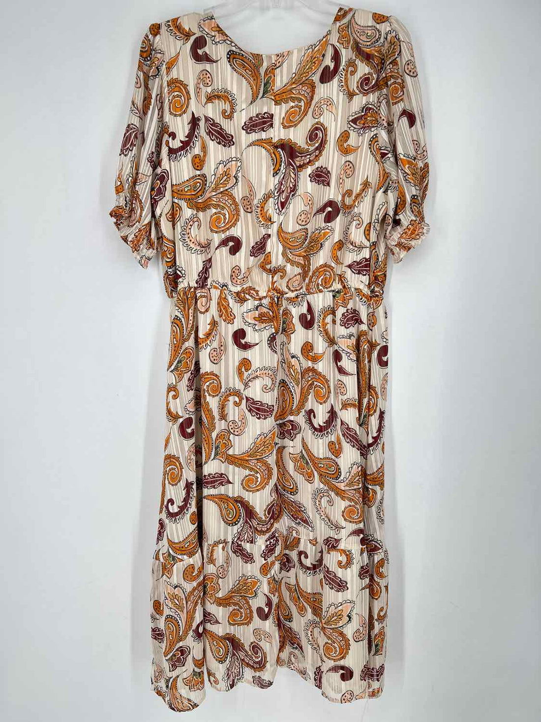 Ann Taylor Size 14 Cream Paisley SS Dress
