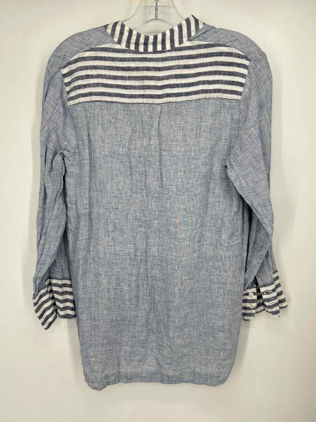 Vineyard Vines Size XS Blue & White Linen 100% Long Sleeve