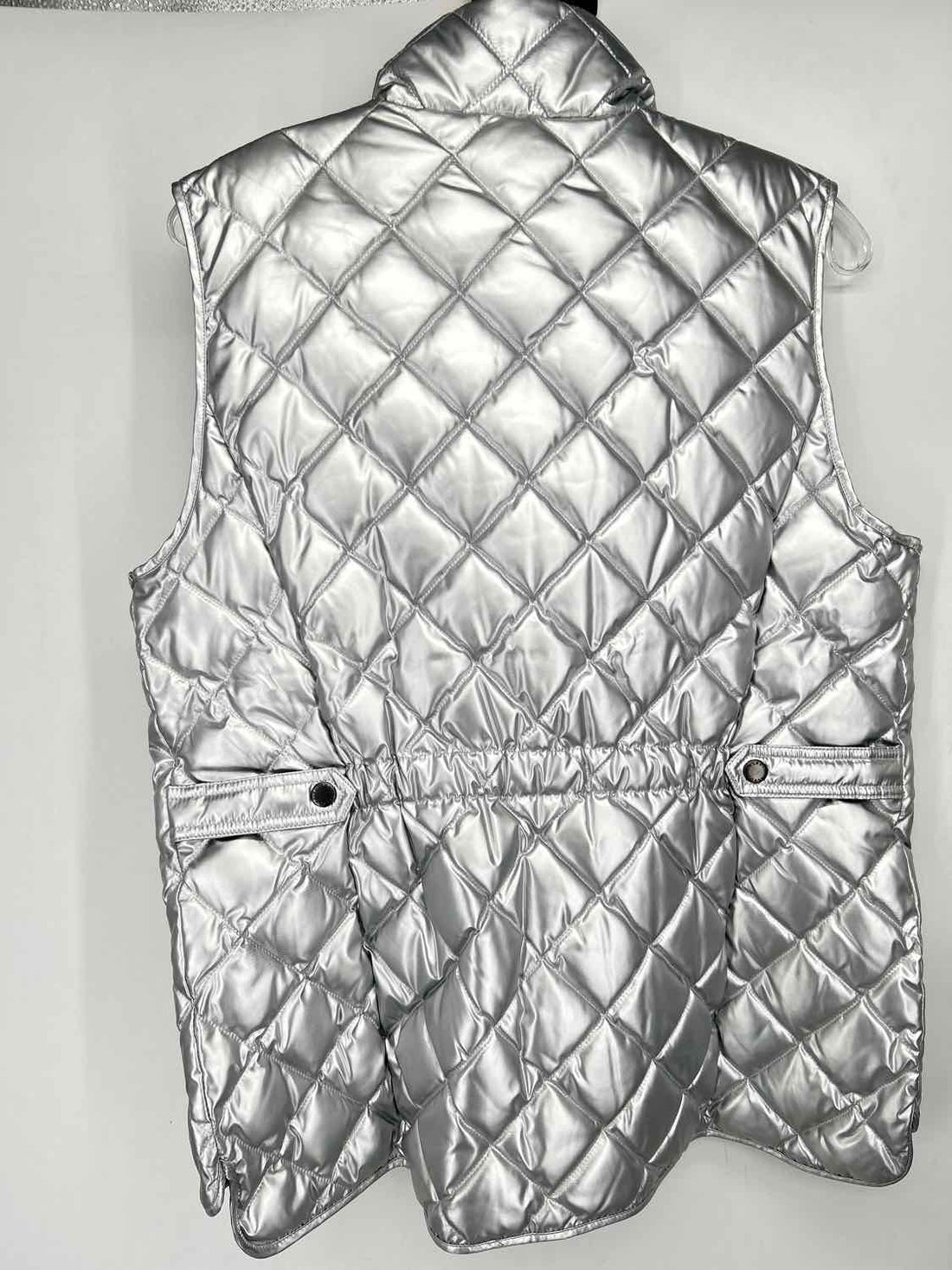 Talbots Size M Silver Puffer Vest