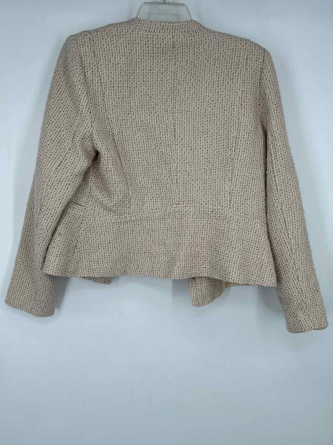 Calvin Klein Size 12P Beige Print Blazer