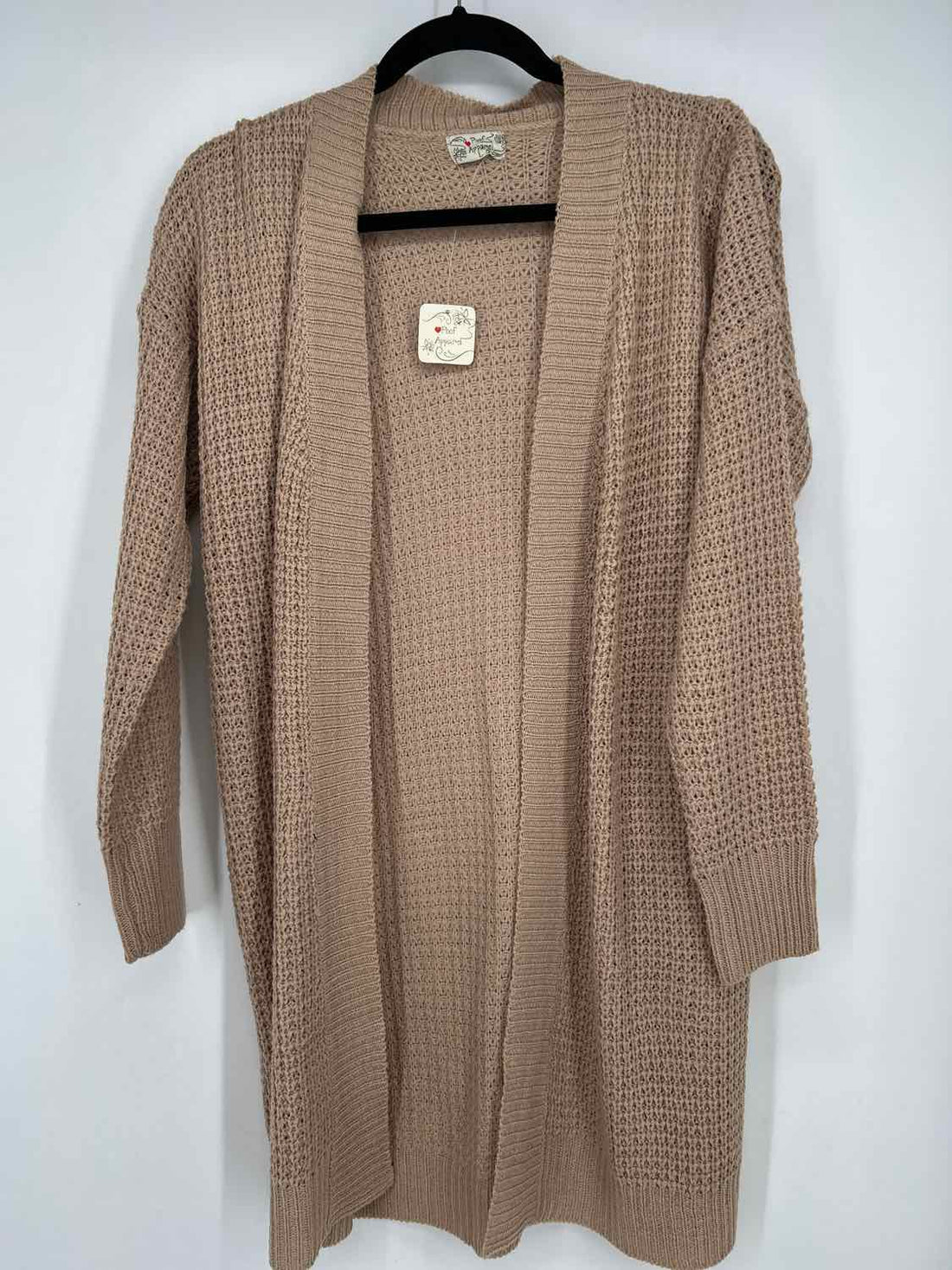Poof Apparel Size L Khaki Cardigan