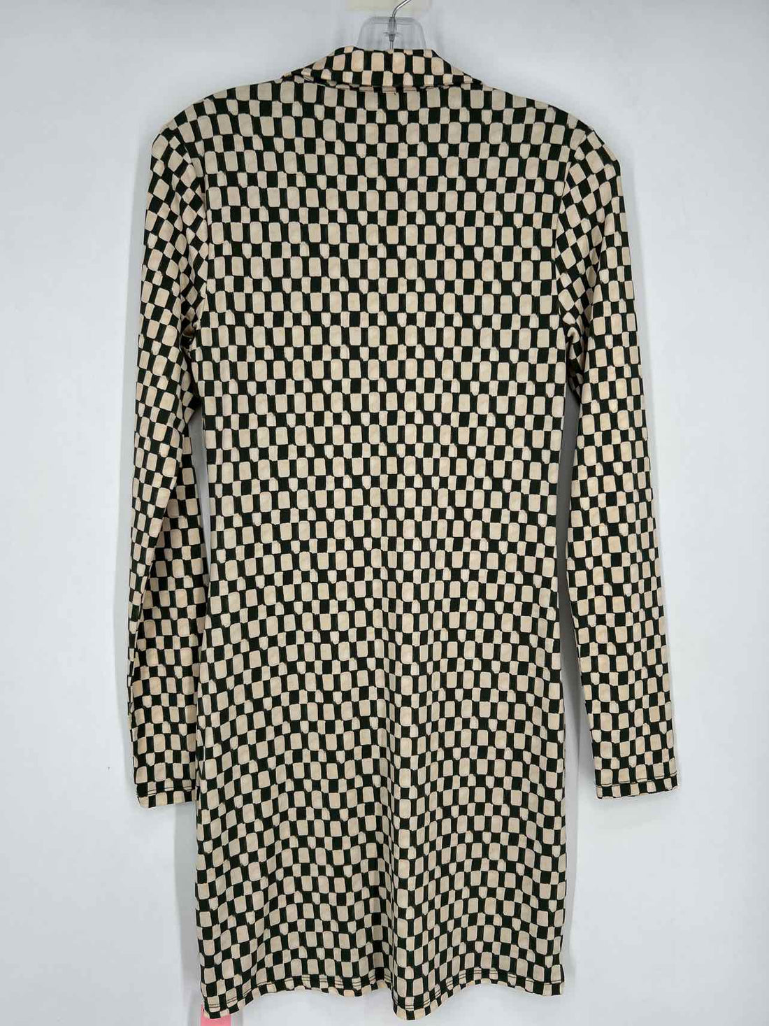 Abercrombie & Fitch Size M Green & Cream Print Long Sleeve Dress
