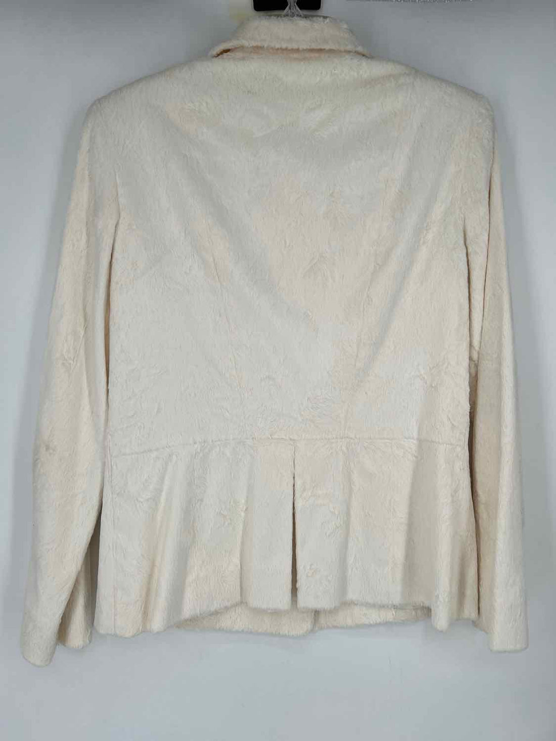 Etcetera Size 10 White Faux Fur Blazer