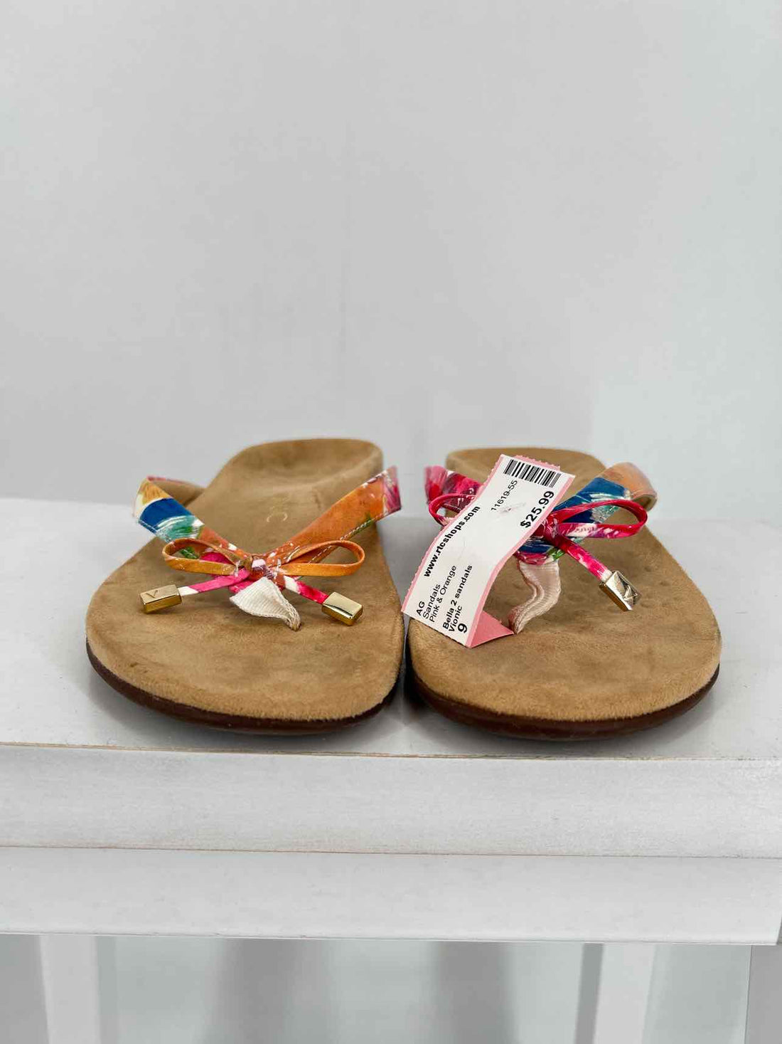 Vionic Women Size 9 Pink & Orange Sandals