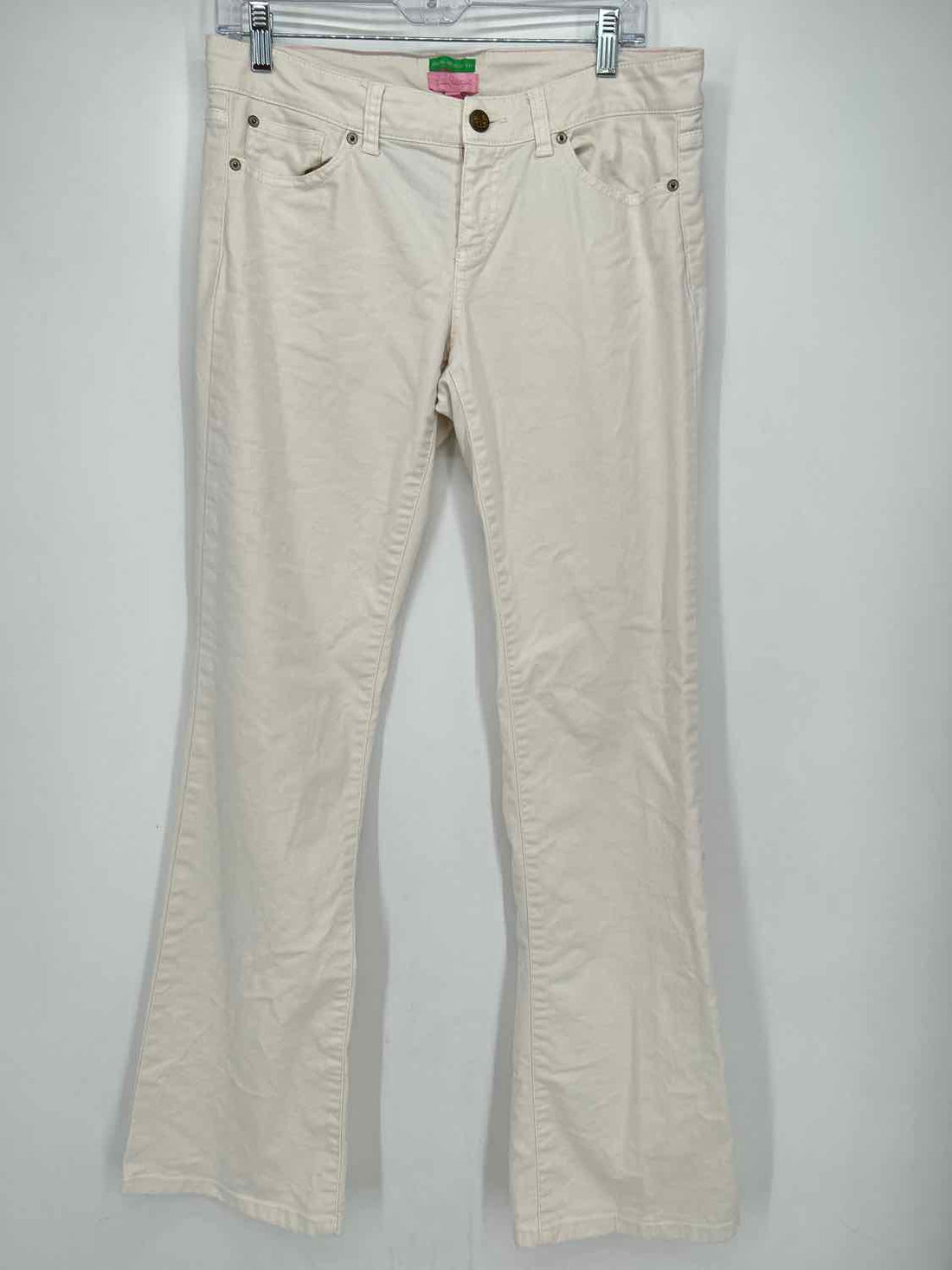 Lilly Pulitzer Size 8 Ivory Palm Beach Fit Jeans