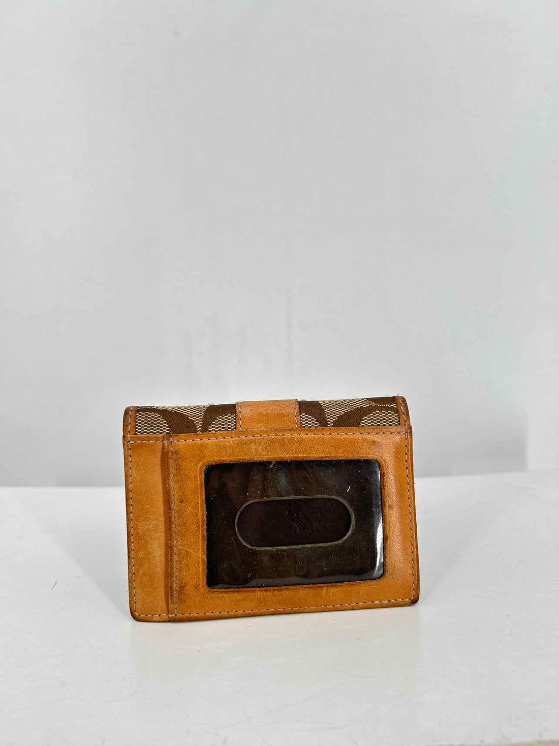 Coach Tan Signature Canvas/Leather Vintage Wallet