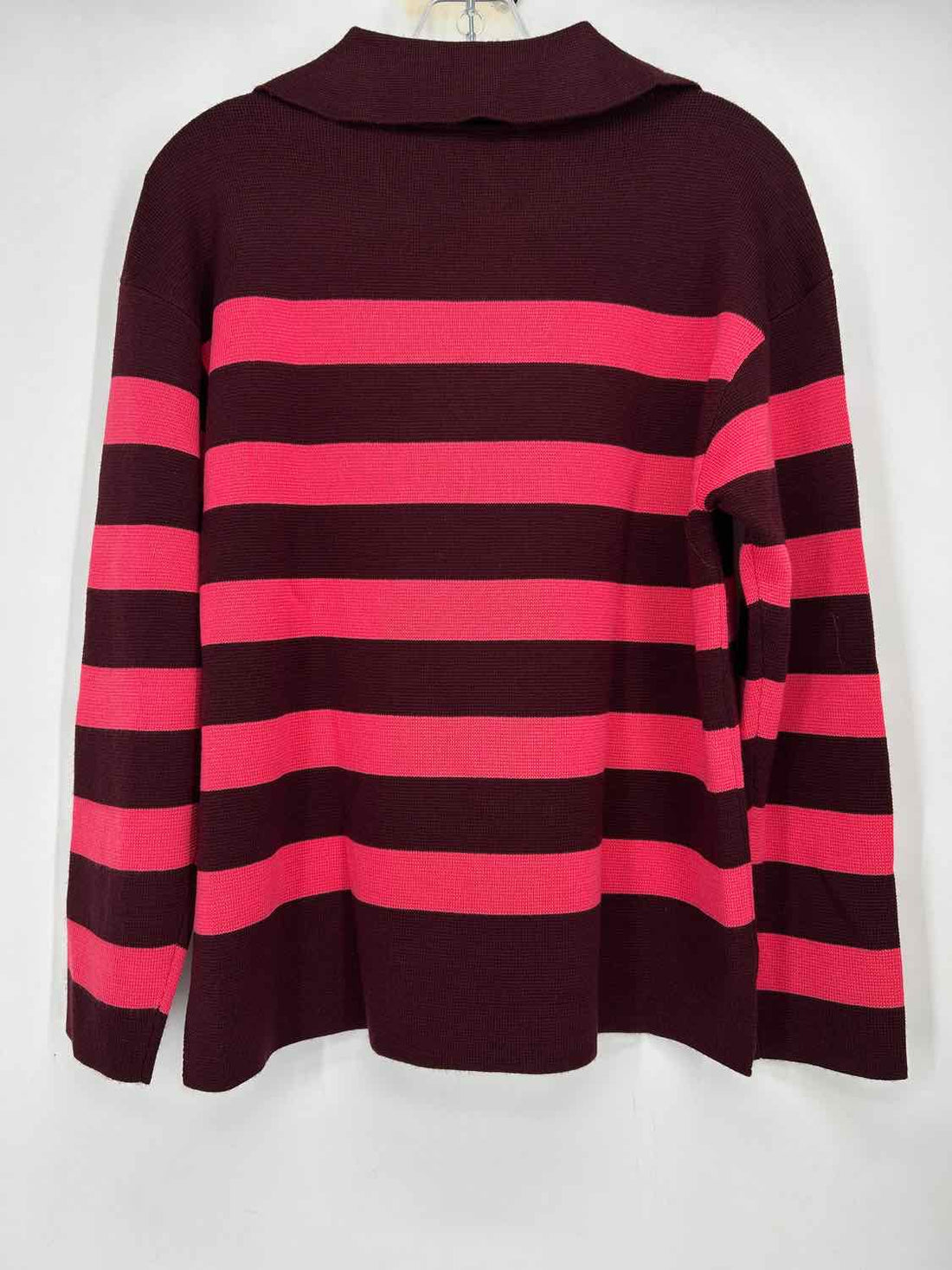 Talbots Size LP Maroon & pink striped Sweater