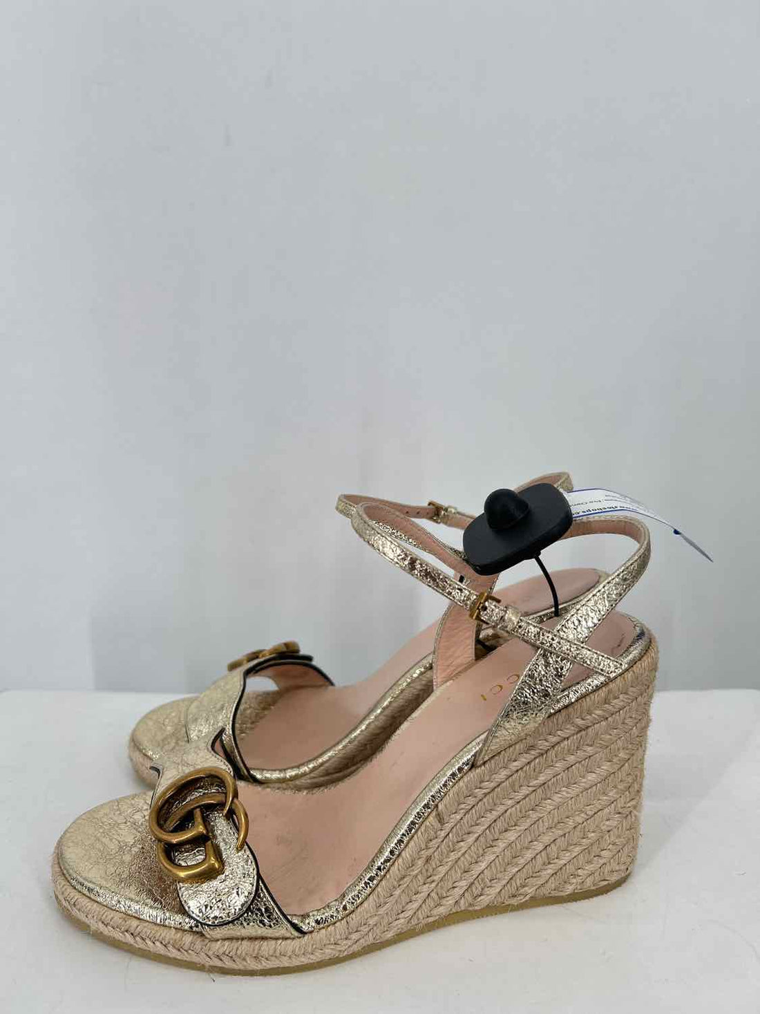 Gucci Women Size 36.5 Gold Espadrilles LUXURY