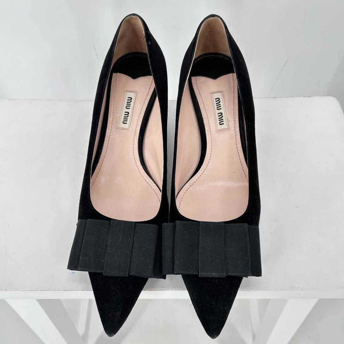 Miu Miu Women Size 40.5 Black Genuine Leather LUXURY