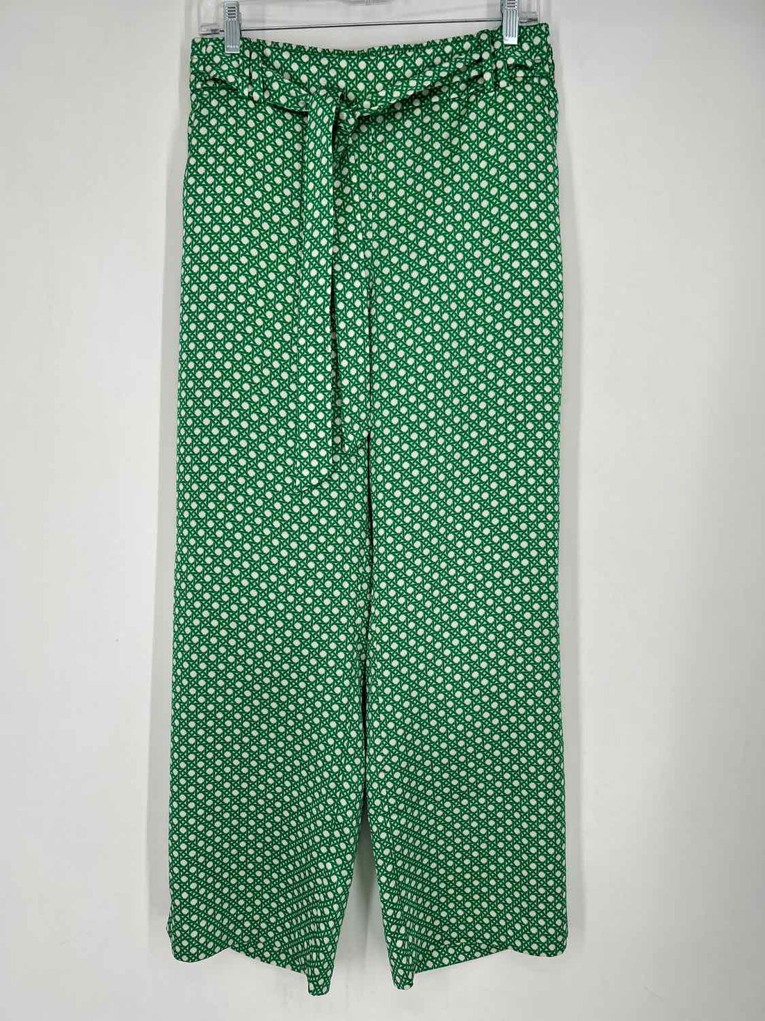 Talbots Size S Green Print Satin Pants
