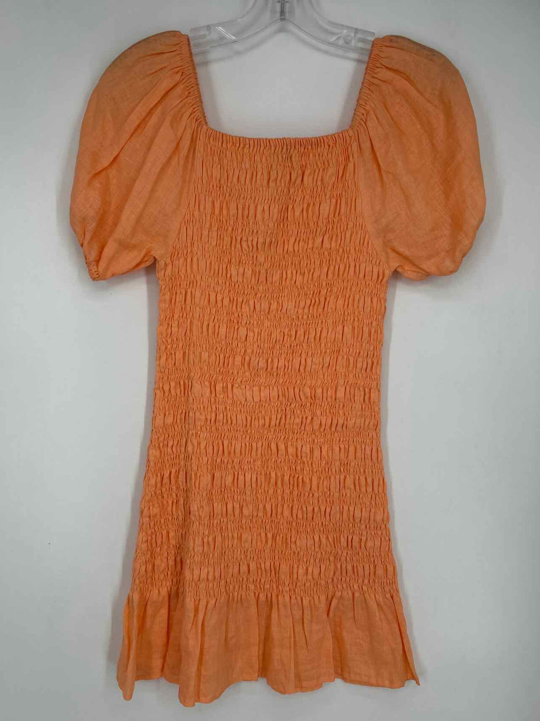 Lusana Size 4 Orange Linen NWT Dress
