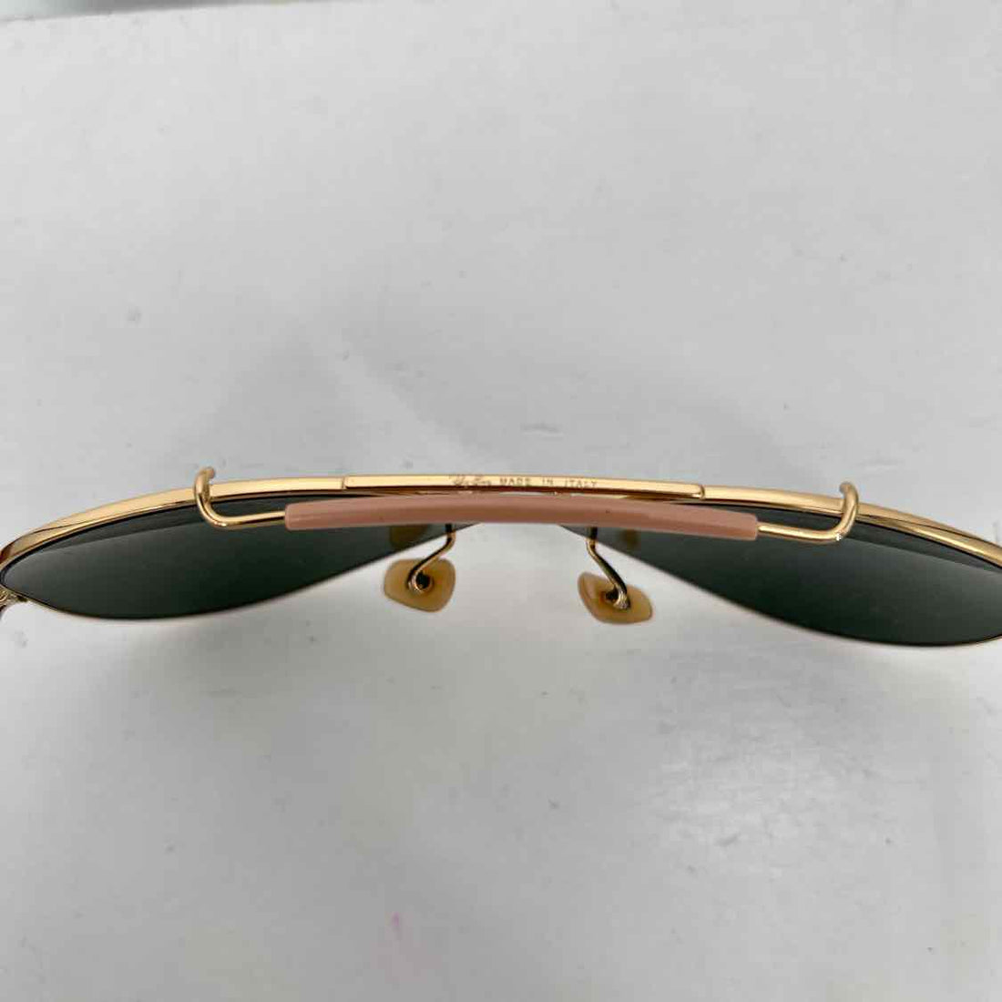 Ray Ban RB3138 Shooter non polarized green lens Aviator Metal Gold Sunglasses