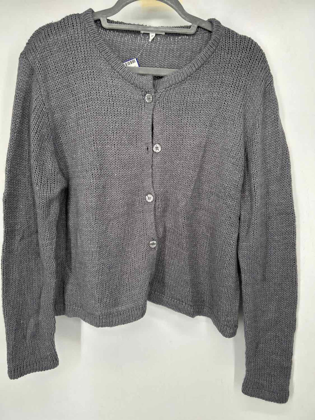 NIA Size M Gray Wool Blend Cardigan