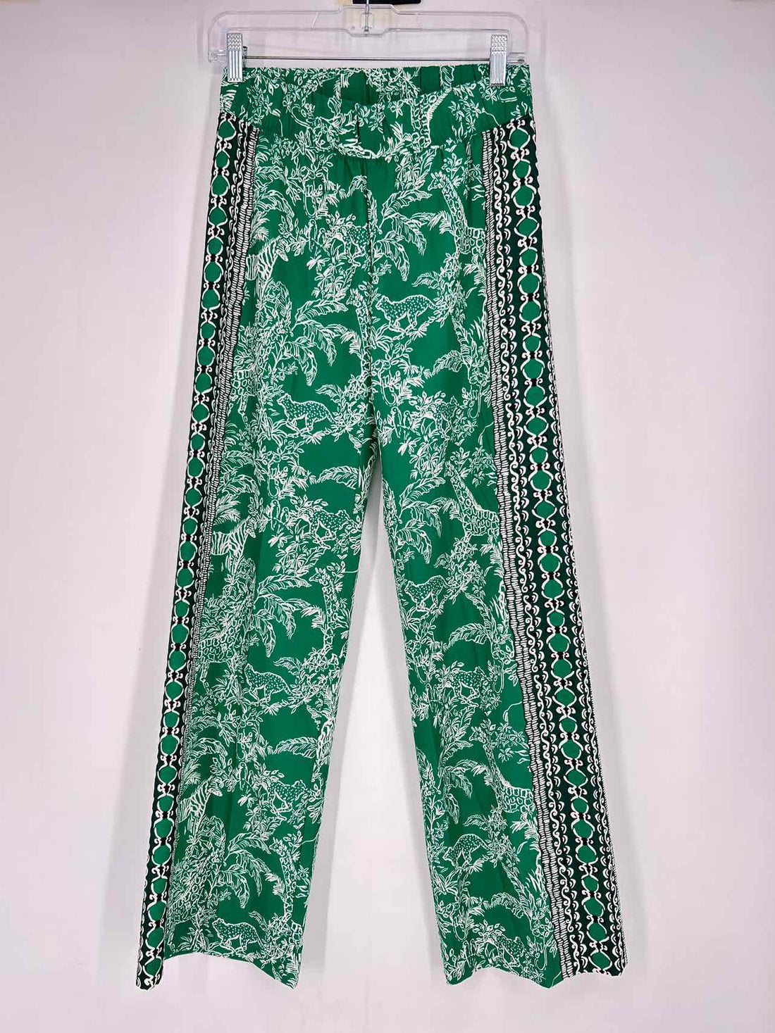 Lilly Pulitzer XS Green & White Print Lilly Pulitzer Pants