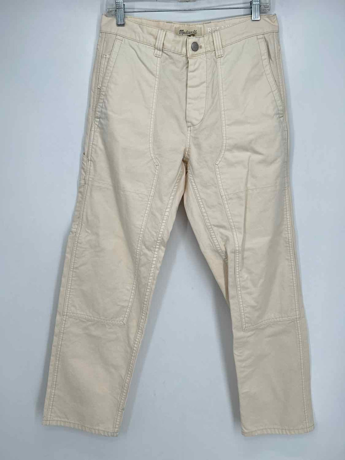 Madewell Size 29 Cream Relaxed Straight Pants