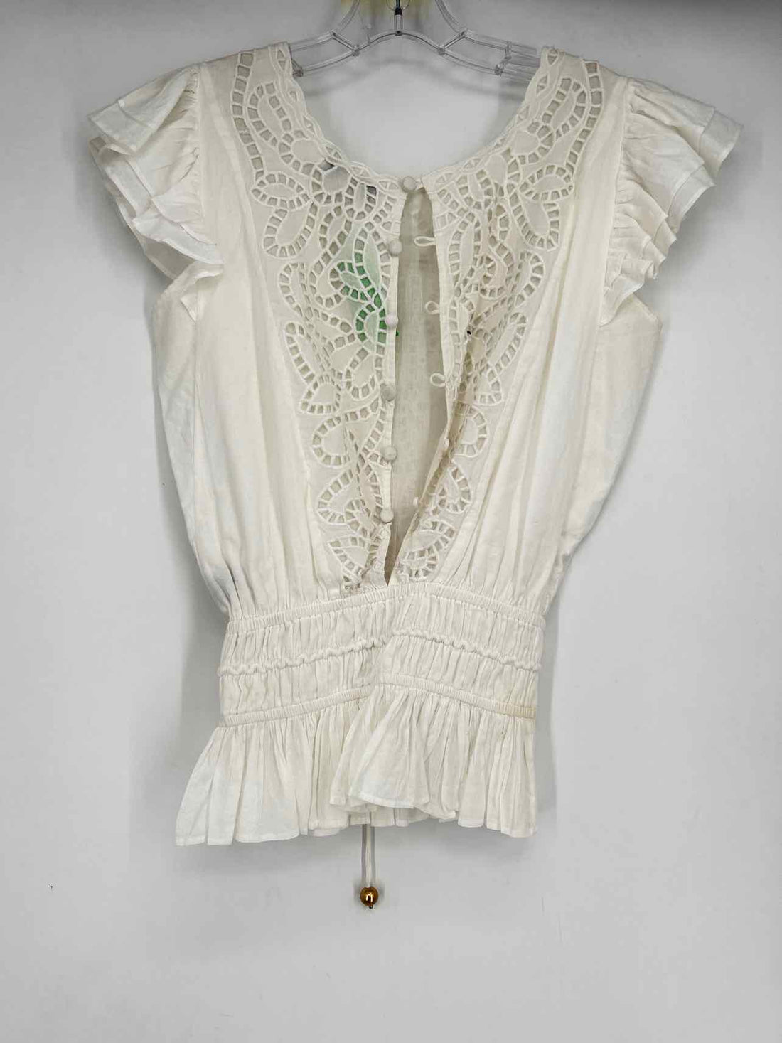 Karina Grimaldi Size S White Short Sleeve