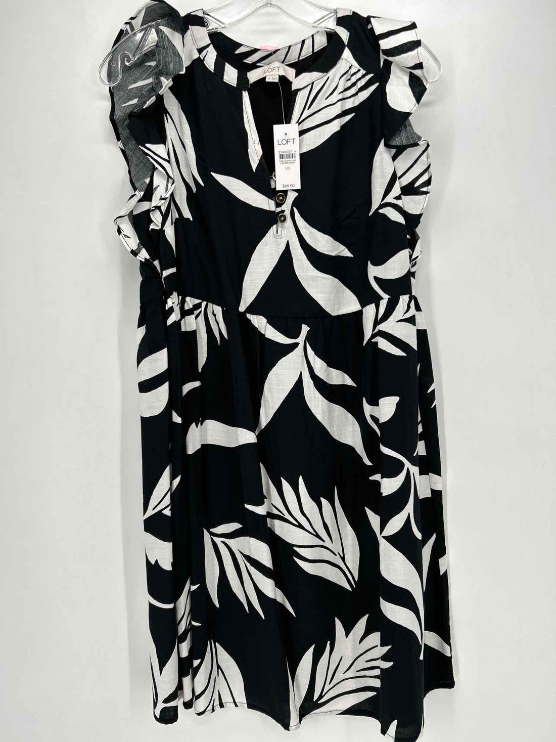 Loft Size XS Black Floral NWT Dress