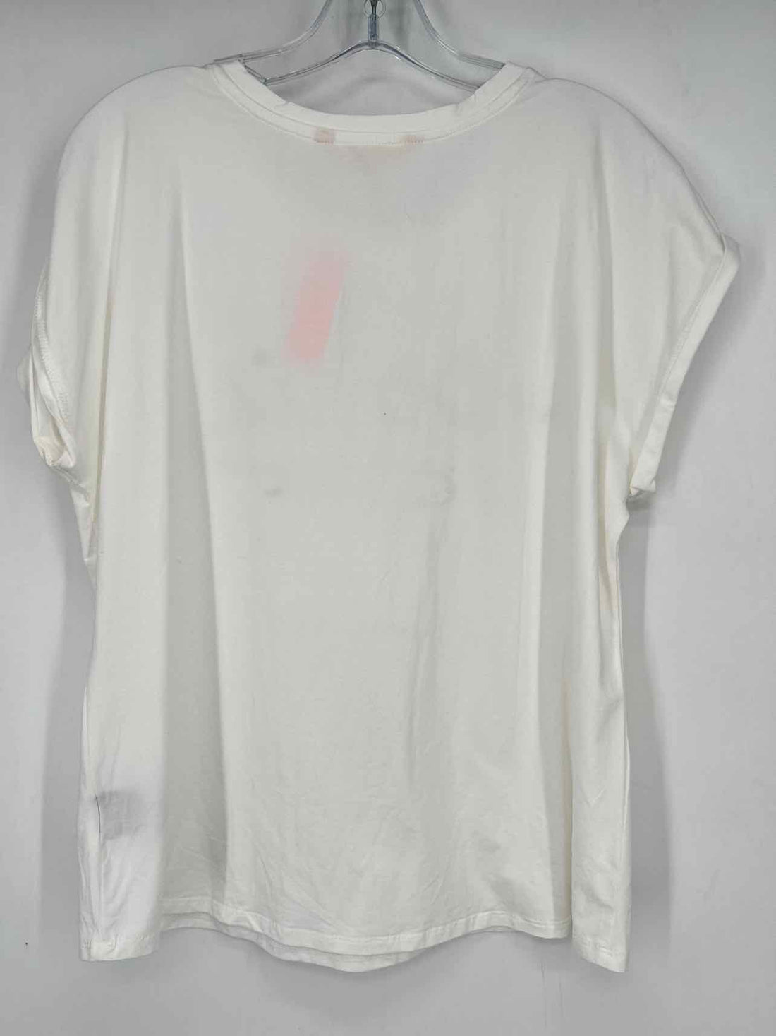 Mesh + Love Size L White Embellished Short Sleeve