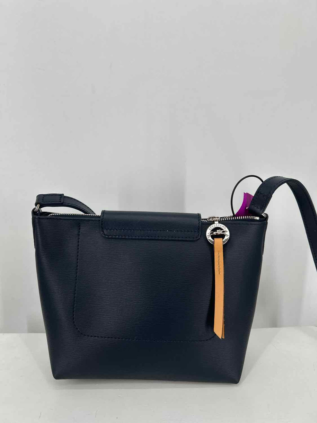 LongChamp Navy Coated Canvas Crossbody