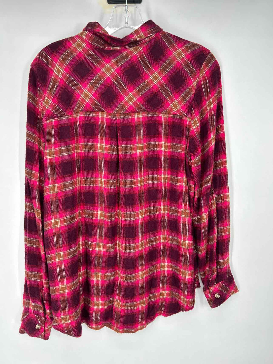 Thread + Supply Size M Pink Plaid Long Sleeve