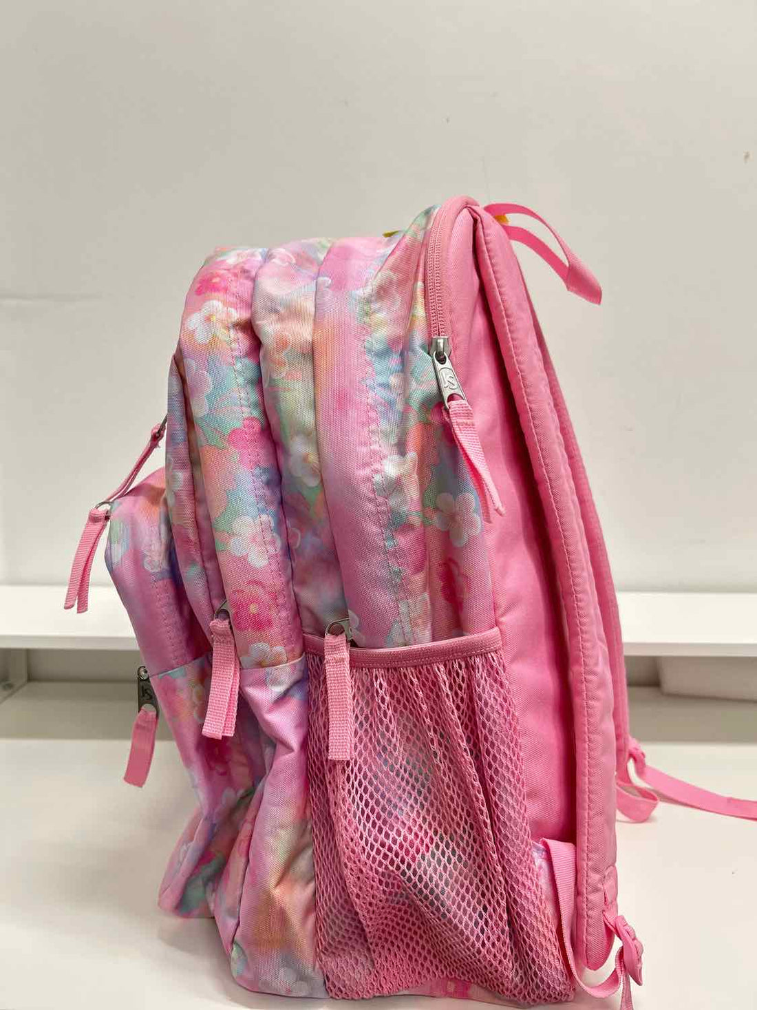 Jansport Pink Floral Nylon Pre Owned Backpack