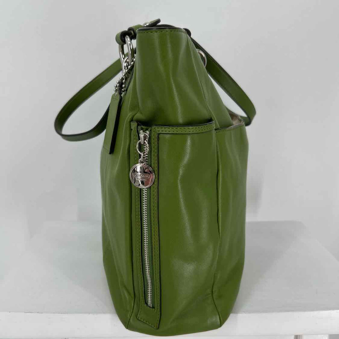 Vintage Coach Gallery Tote Green Good Tote As Is
