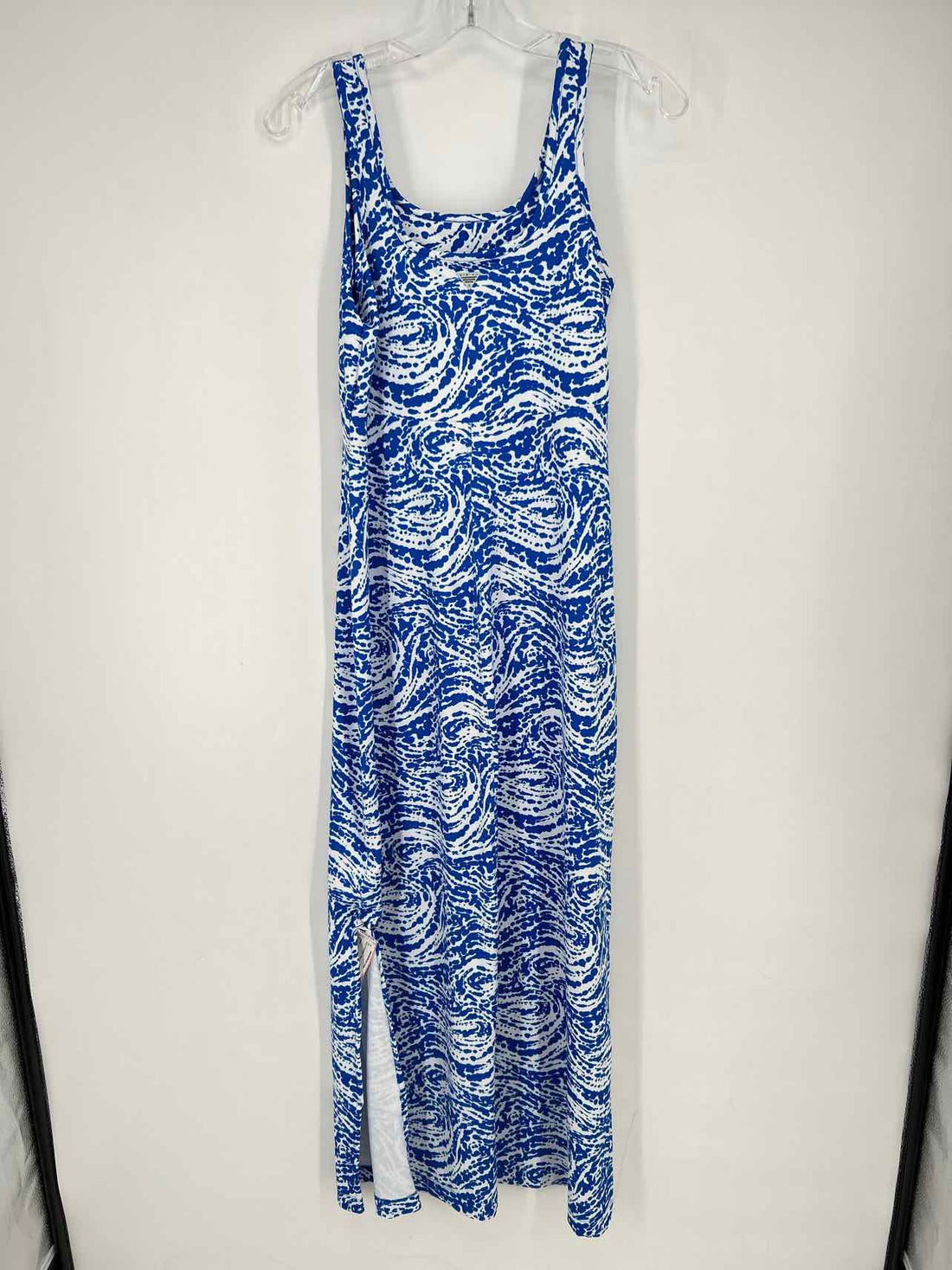 Columbia Size S White & Cobalt Blue Sleeveless Maxi
