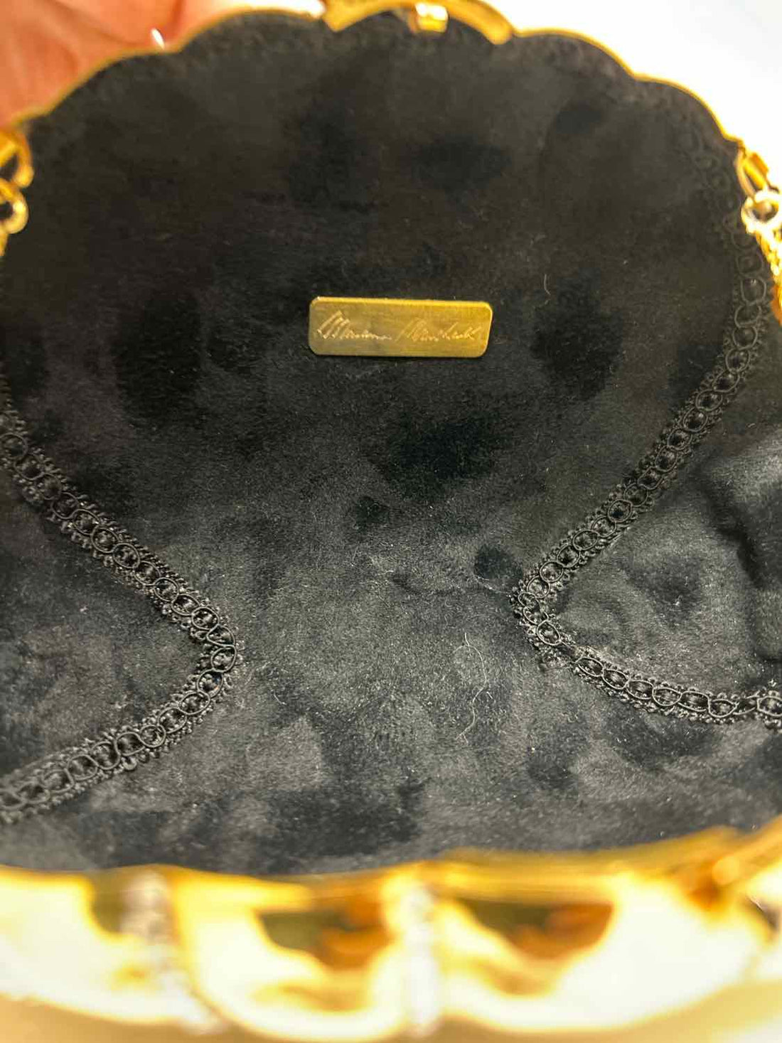 Miriam Marshall Gold Rhinestone Vintage Clutch