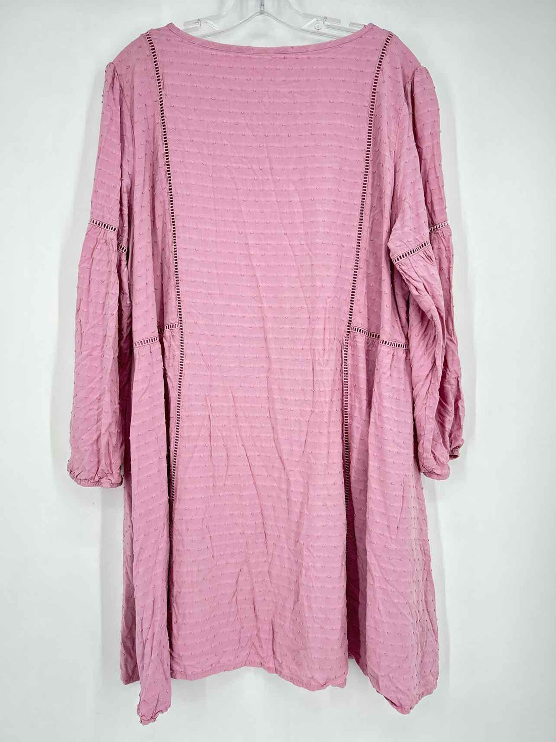 Matilda Jane Size XXL Light Mauve Swiss Dot Long Sleeve Dress